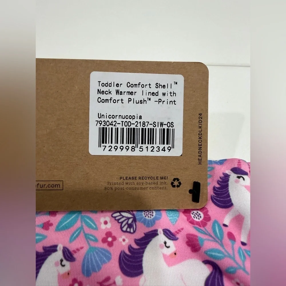 Turtle Fur Kids Printed Comfort Shell Toddlers Neck Warmer Balaclava Pink NWT